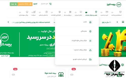 مراکز طرف قرارداد بیمه البرز